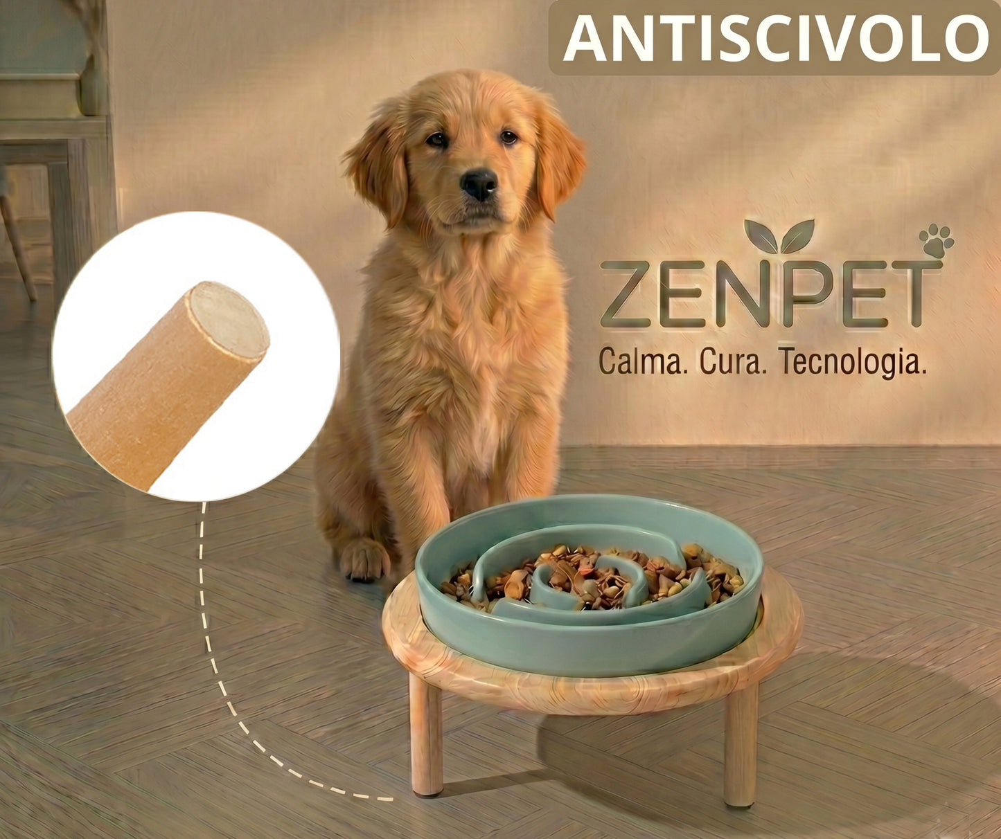 ZENBOWL – Ciotola Rialzata in Ceramica per Alimentazione Lenta