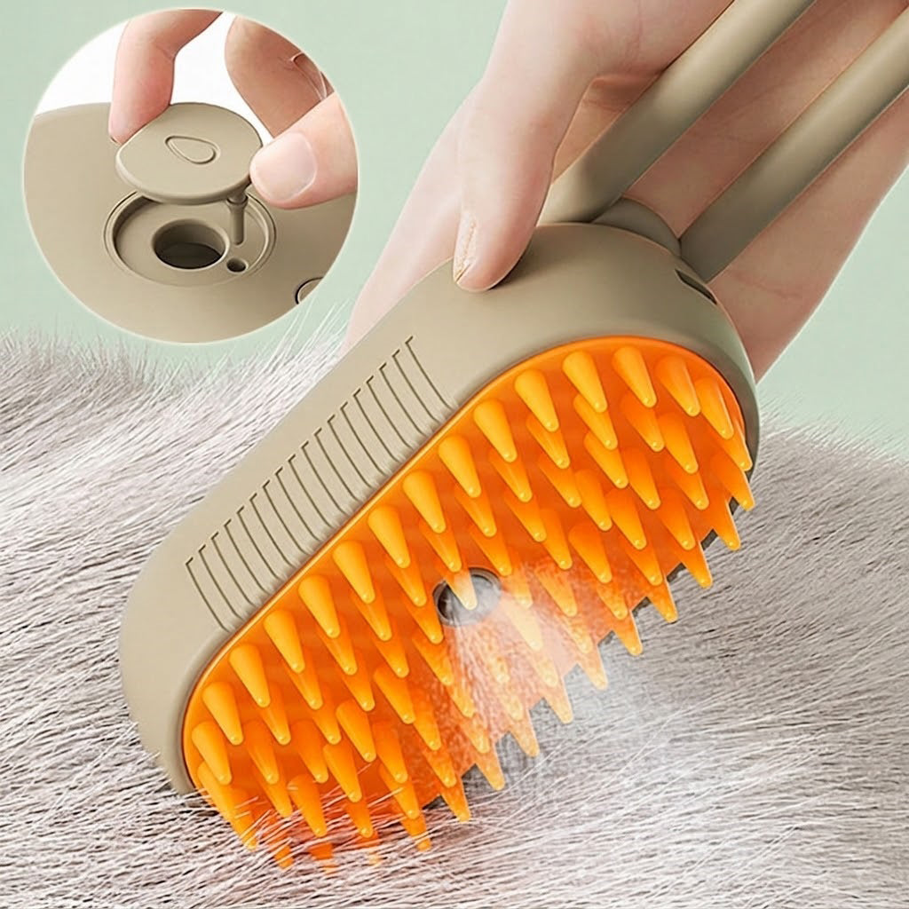 AuraMist – La Spazzola a Vapore Anti-Stress per Pet