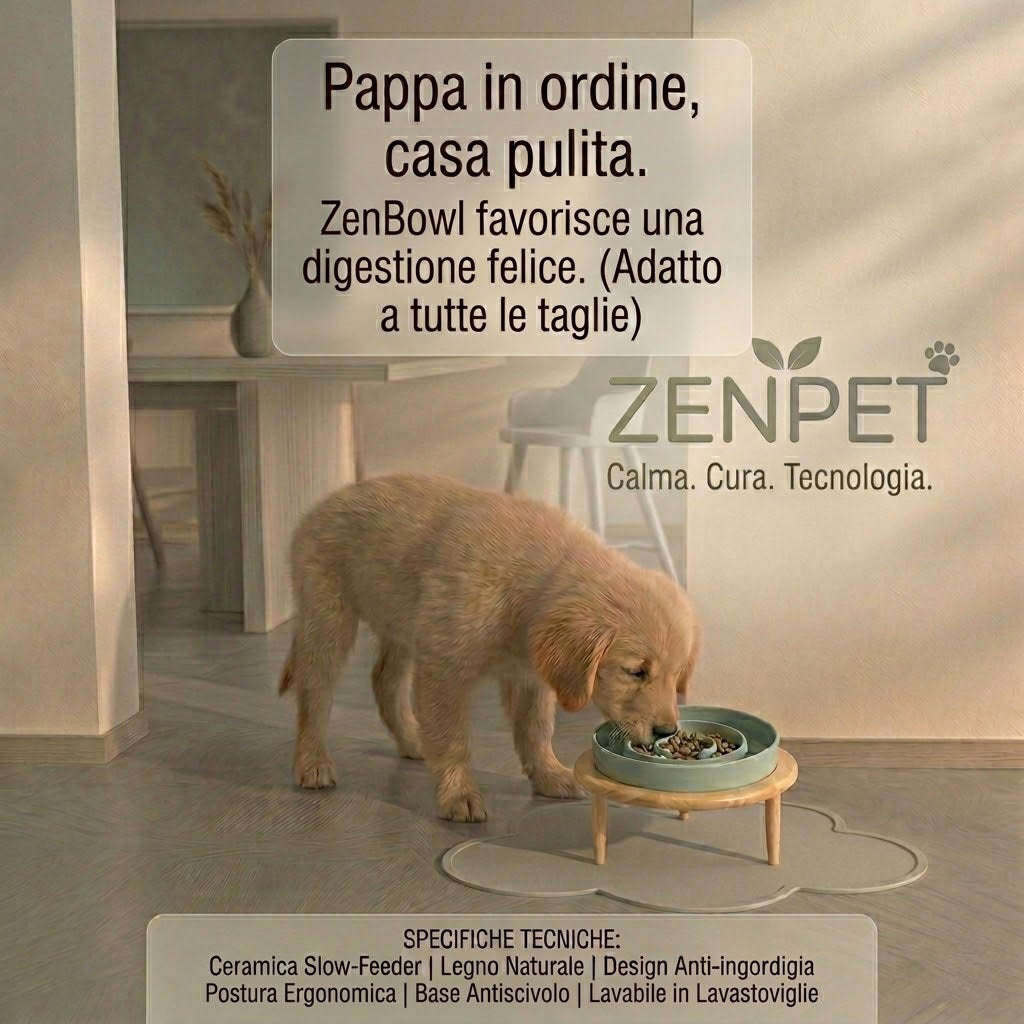 ZENBOWL – Ciotola Rialzata in Ceramica per Alimentazione Lenta