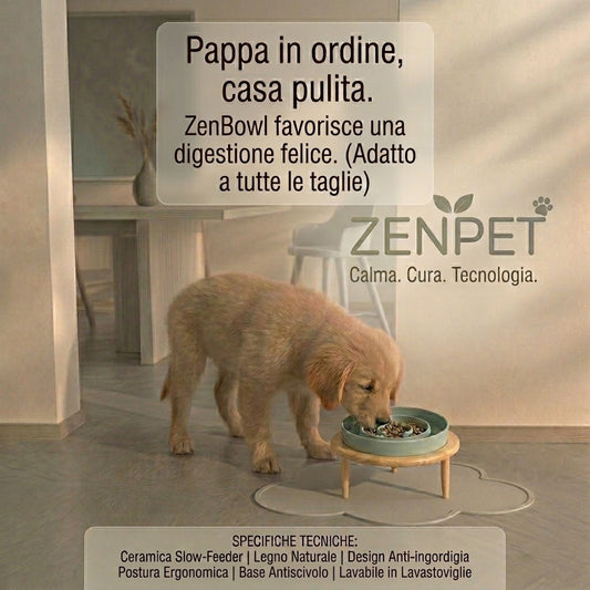 ZENBOWL – Ciotola Rialzata in Ceramica per Alimentazione Lenta